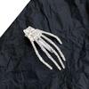 Rhinestone Skeleton Hand Hair Clip: Glittery Halloween Headpiece