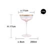 EUROPE MAINE MAINE GOLDEN CRYSTAL TRUE PINK COCTAIL CALSES SHAMPANY DESSERT CALSES GLASS WESELE GLASS WESELE | Wine glasses