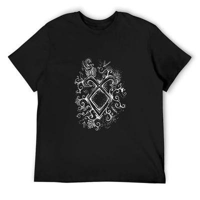 Angelic Rune Mandala Inverted T-Shirt Customizeds Custom T Shirt Heavyweights Summer Clothes Tee Shirts for Men