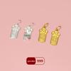 Sterling Silver Gold-Plated Wealth Pendant Charm for DIY Bracelet and Rope Weaving.