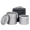Portable Pure Titanium Camping Cookware Set 1.4L Mini Pressure Rice Pot Outdoor Hiking Backpacking Cooking Soup Stir Fry