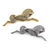 Vintage Metal Running Horse Brooches Pins For Women Clothing Coat Jewelry Party Accessories Gifts
