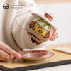 Three Talents Hand-Painted Gaiwan: Large Retro Chinese Tea Set for Home Brewing