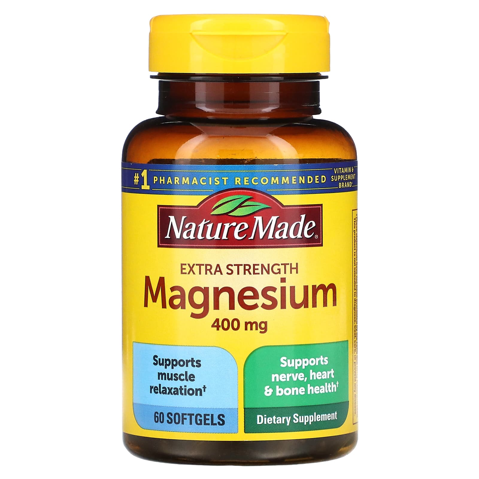 

Magnesium, Extra Strength, 400Mg, 60 Softgels