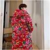 Giacca Imbottita a Fiori Invernale Ispessita Calda Vestiti a Pane Giacca Imbottita Giacca con Cappuccio Nord-Est Fiore Grande Taglia Grande Lunga Moda Trendy Uomo