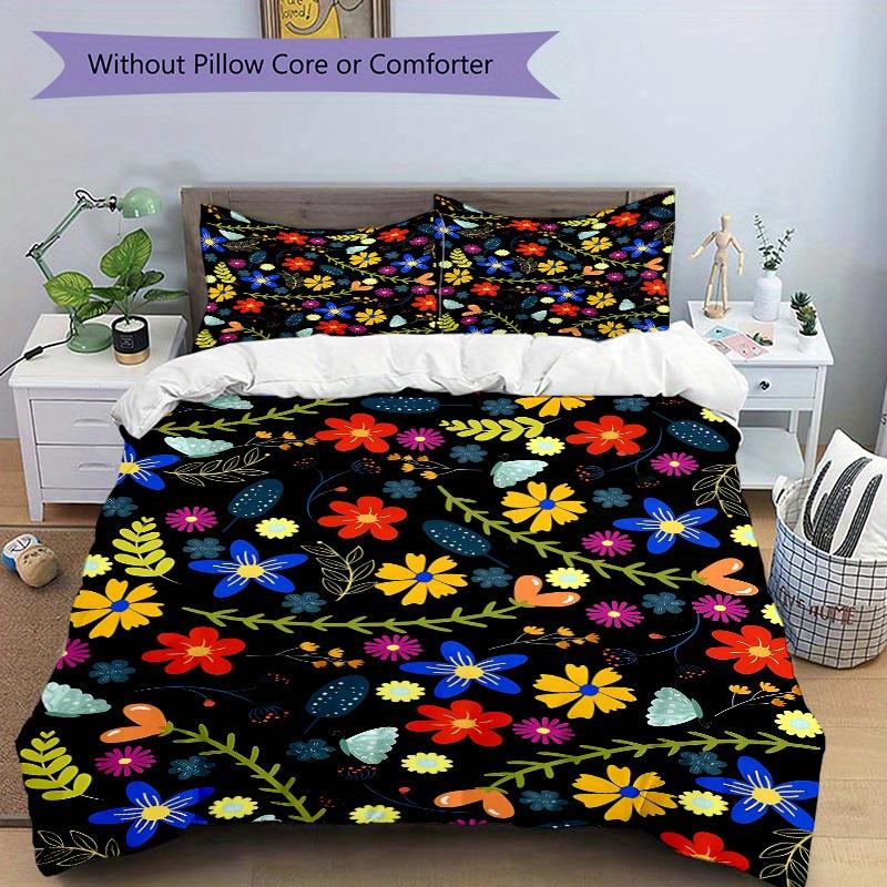 Set Lenzuola con Fantasia Floreale 3 Pezzi, Traspirante e Morbido, Adatto a Tutte le Stagioni, Ideale per Uso Domestico, Adatto per Decorazione Camera da Letto yy250821183