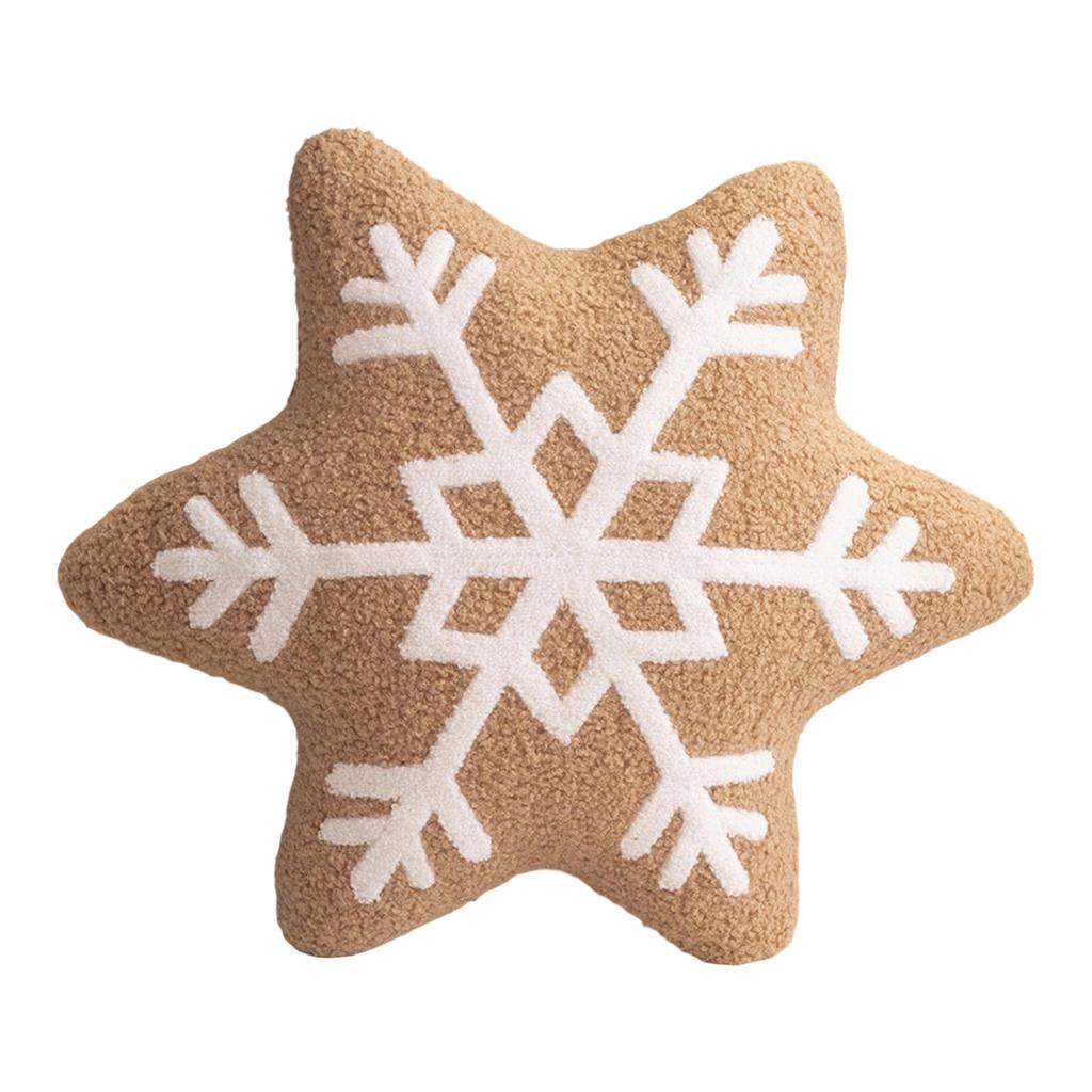 Christmas Snowflake Plush Throw Pillow, Festive Atmosphere Decoration, Party Gift