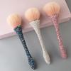 Diamond-Inlaid Handle Loose Powder Brush with High-Footed Cup for Blush & Makeup Setting