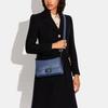 Coach Tabby 26 Flap Rhinestone C Logo Buckle Leather Shoulder Bag Women Shoulder Bag Washed-Denim C4823-V5D61