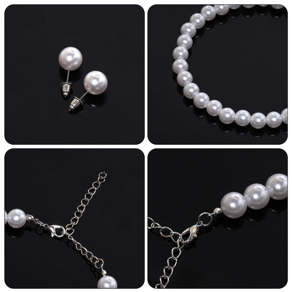Fashion Pearl Necklace and Earring Set , Light Simple Design for Women Daily Office Party