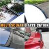 Car Rear Spoiler Roof Lip Kit, Carbon Fiber 3D Rubber Trunk Spoiler Trim Strip Cool Car Decoration, Universal Punch-Free Vehicle Exterior Accessory