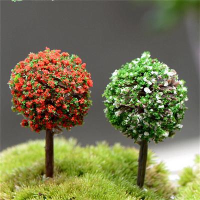 5 Teile/los Simulation Baum Blume Bunte Ball Baum Micro Landschaft Ornamente