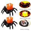 Halloween Spider Tea Lights LED Flameless Spider Candle Holder Light Battery Operated Spider Eyeballs Lamp for Home Decoration
