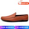Men's Shoes 2025 Summer New Men's Retro British Style Casual Leather Shoes Convenient One-pedal Driving Doudou Tide Shoes