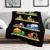 Construction Digger Dump Truck Bulldozer Concrete Mixer Throw Blanket Long Lasting Soft Plush Blanket for Daily Use
