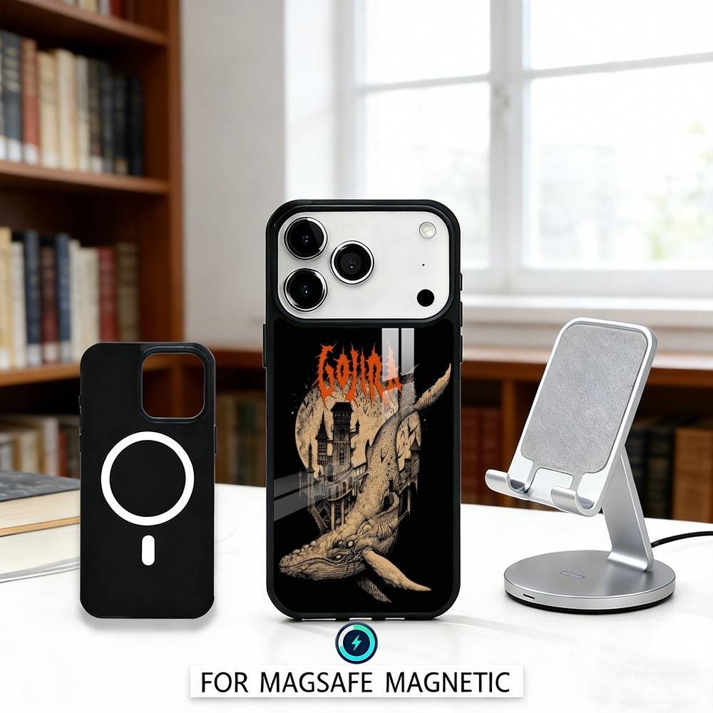 G-GojiraS Fortitude Band Phone Case For iPhone17,16,15,14,13,12,Pro,Max,Magnetic For Magsafe Wireless Charging