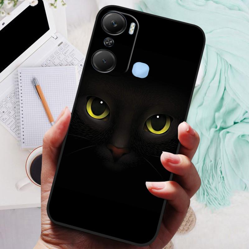 For Infinix Hot 12 Pro Case Black Cover Lion Wolf Silicone Soft Back Cases For Infinix Hot 12i Hot12 Pro / Hot 20 5G Case Shell