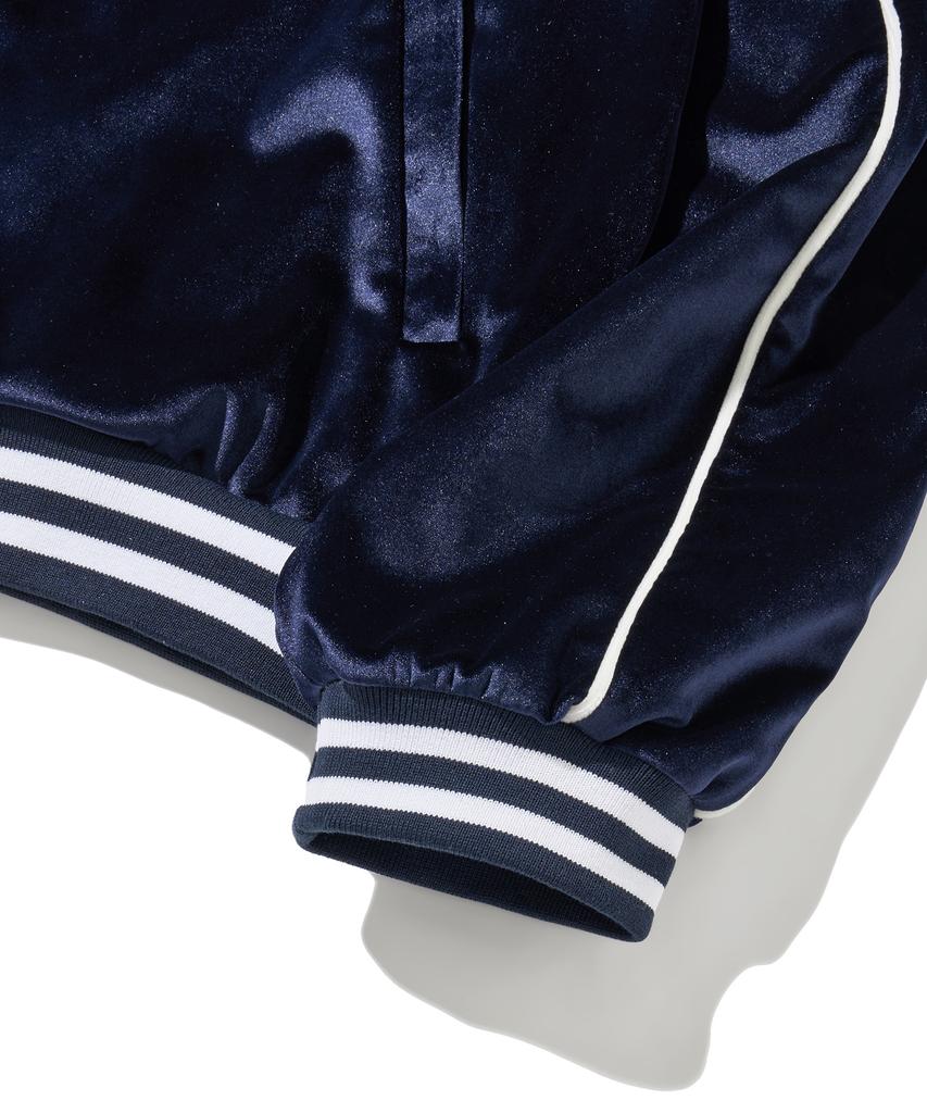 Phyps Motorcycle Velvet Track Jacket Navy