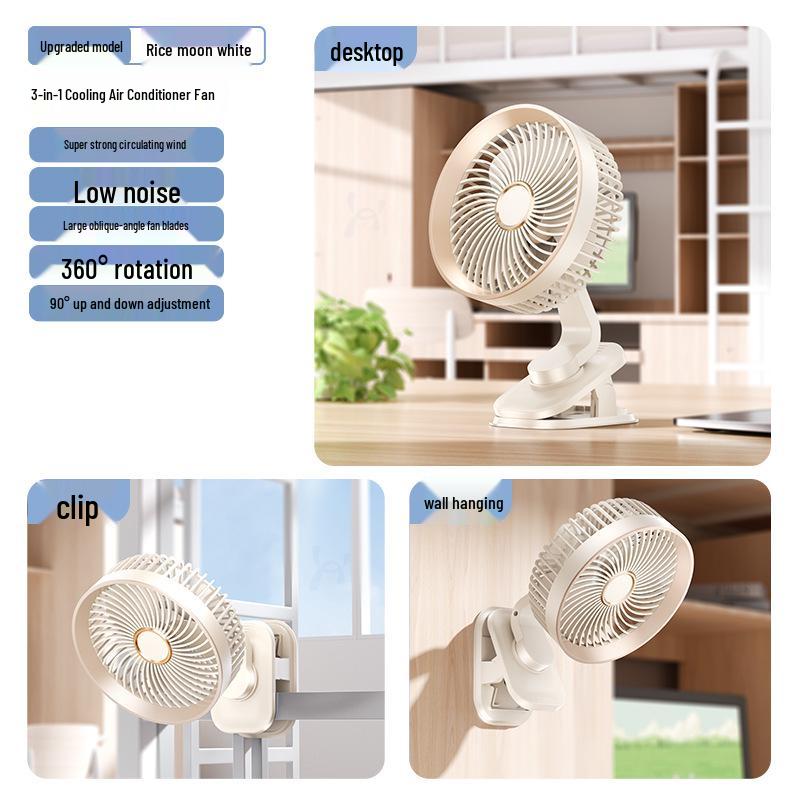 Silent Desktop USB Fan with Strong Wind & Long Battery Life for Office Desktop Fan