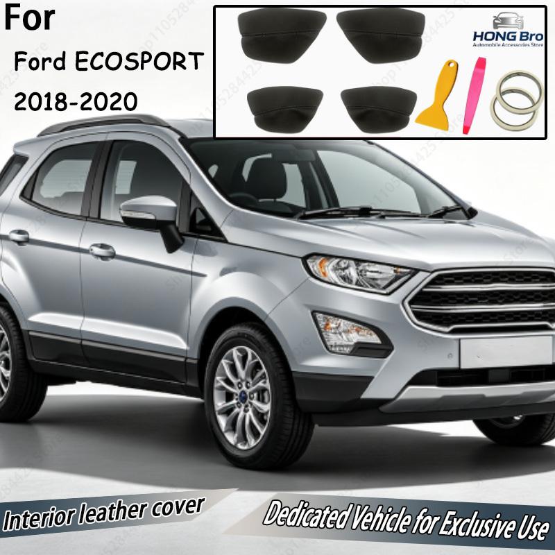 Suitable for Ford ECOSPORT 2018- Door Panel Leather Cover Special Door Handle Leather Door Armrest Leather Sheath Interior