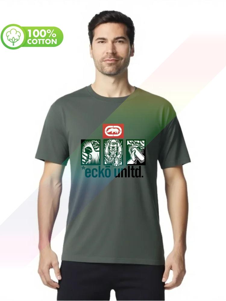 100 cotton round neck heavy weight Unisexs Tshirt EckoUnltd Short Sleeve Create Unisex Stunning S3XL Tops Tees
