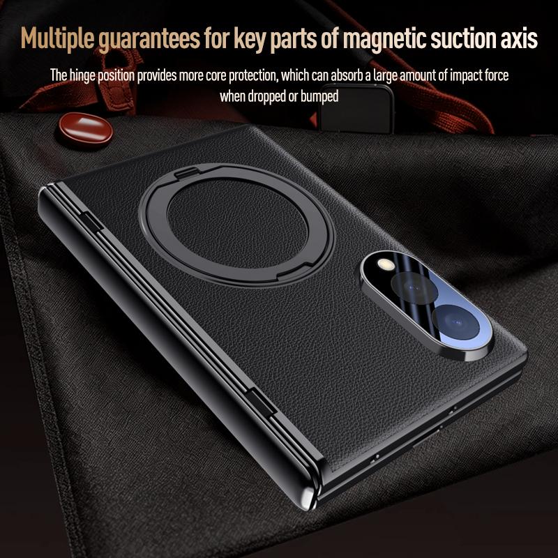For Samsung ZFold8 Cases Magnetic Rotation Stand Glass Film Case for Samsung Galaxy Z Fold 8 Wide Fold8 Wireless Charging Cover