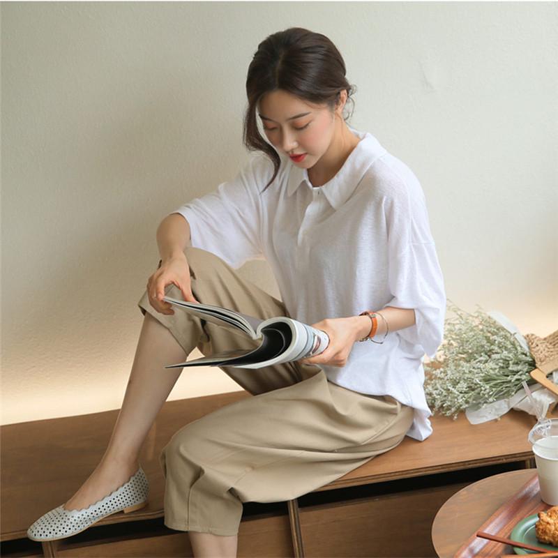 Elastic Waist Loose Slimming Harem Pants - Plus Size Casual Cropped Cotton Linen Pants for Women, 2023 Spring/Summer Versatile Artistic Design