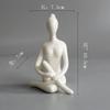 Modern Yoga Girly Abstract Ornaments White Porcelain Figures Living Room Decoration Lady's Gifts Angel Fairy Garden Home Decor