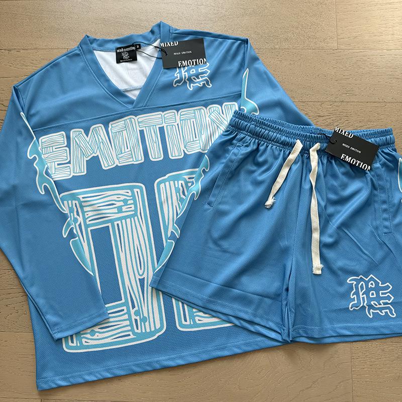 Unisex Rhinestone Zipper Hooded Cardigan & Sweatpants Set with Letter Print.