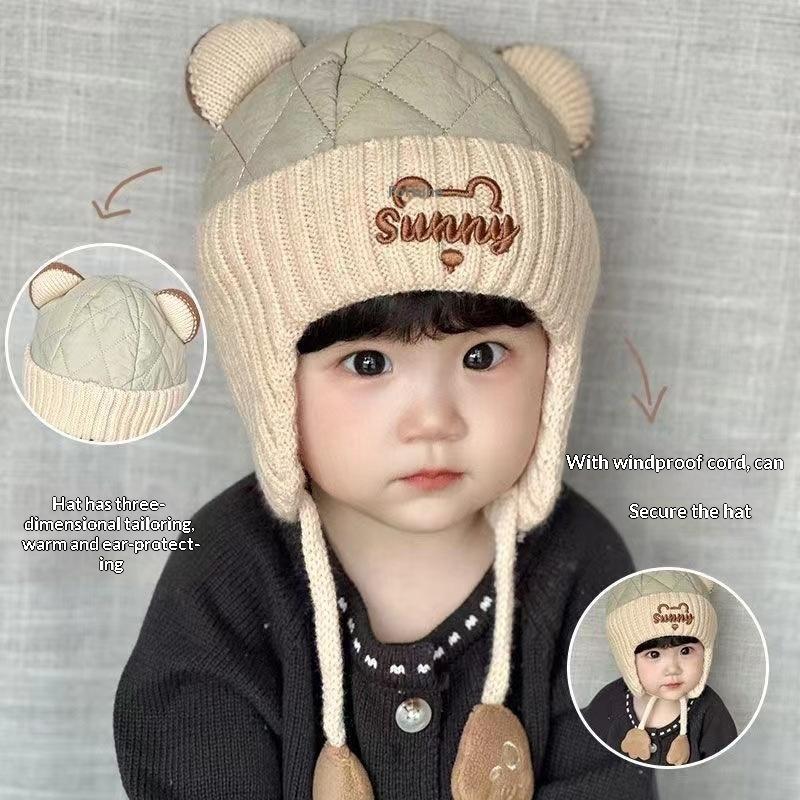 Pletená dětská čepice s klapkami na uši Zimní plyšová čepice Zesílená teplá čepice Lei Feng Venkovní větruodolná čepice Čepice na ochranu uší