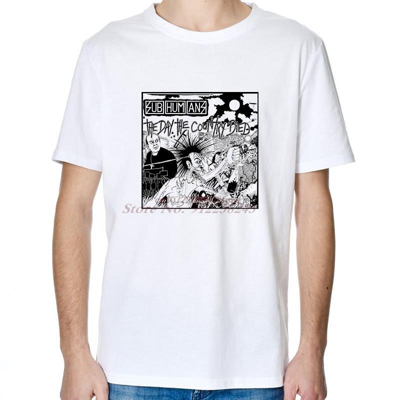 Subhumans The Day The Country Died Rock Band Harajuku Graphic T Shirts Oversize Cotton Short Sleeve Tshirts Mens Print T Shirt