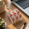 9-Key Square Fidget Keychain Christmas  Tree Button Decompression Toy  Kids Bag Pendant