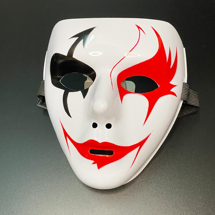 Unique Hand-painted White Full Face Mask For Halloween Costume Parties And Performances