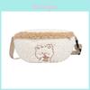 Plush Cartoon Shoulder Bag For Women With Embroidery And Phone Pocket