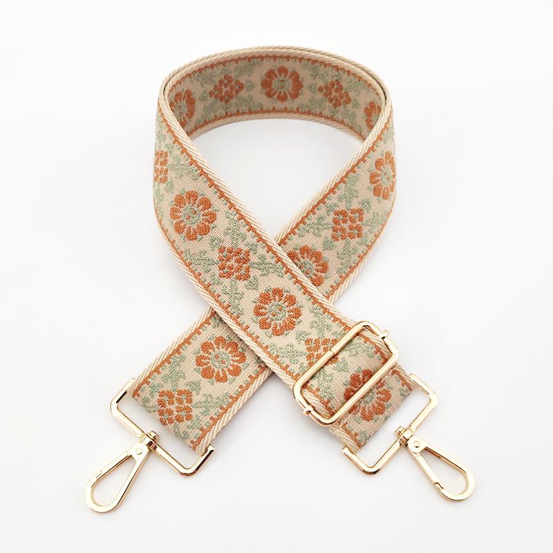 New Wide Jacquard Adjustable Crossbody Shoulder Strap - Women's Bag Accessory