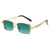 Square Sunglasses Men's High-end And Handsome Driving Sunglasses Uv-proof Heavy Industry Metal Punk Sunglasses
