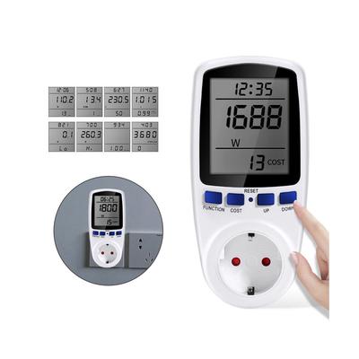 Digital Power Meter AC 220V Wattmeter Socket LCD Consumption Wattage Kwh Energy Meter Outlet Power Monitor With Blackout Memory