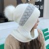 Men Women Thermal Balaclava Knitted Hat Neck Warmer Beanie Hat Scarf Neck Scarf Cap