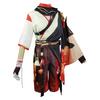   Kostým Kaedehara Kazuha Cosplay Halloween Karneval Kostým Samurai Paruka Červené brýle