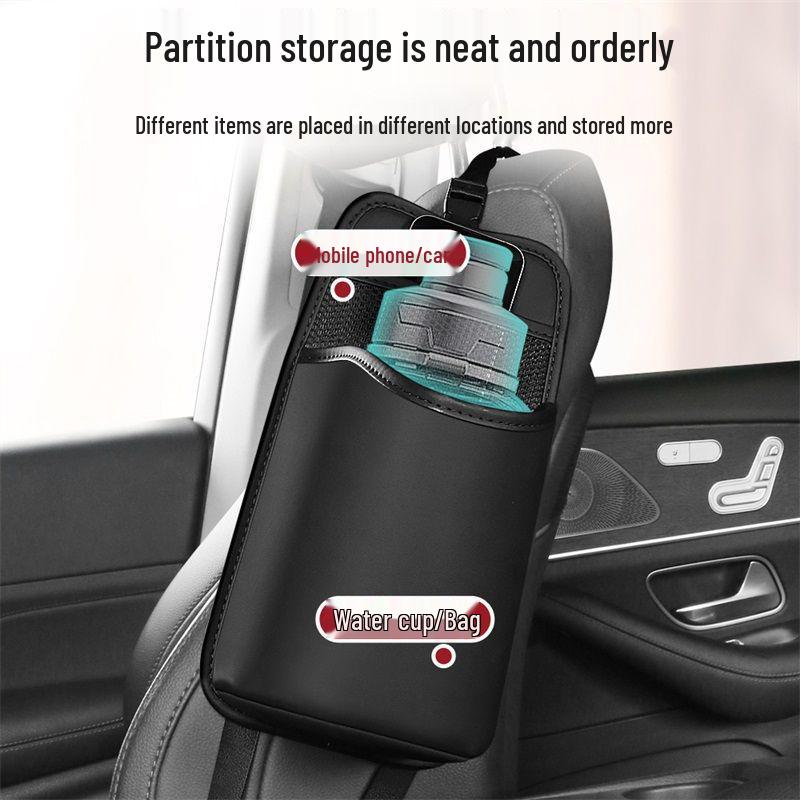 Car Seat Side Hanging Multifunctional Storage Bag with Tissue Box Holder