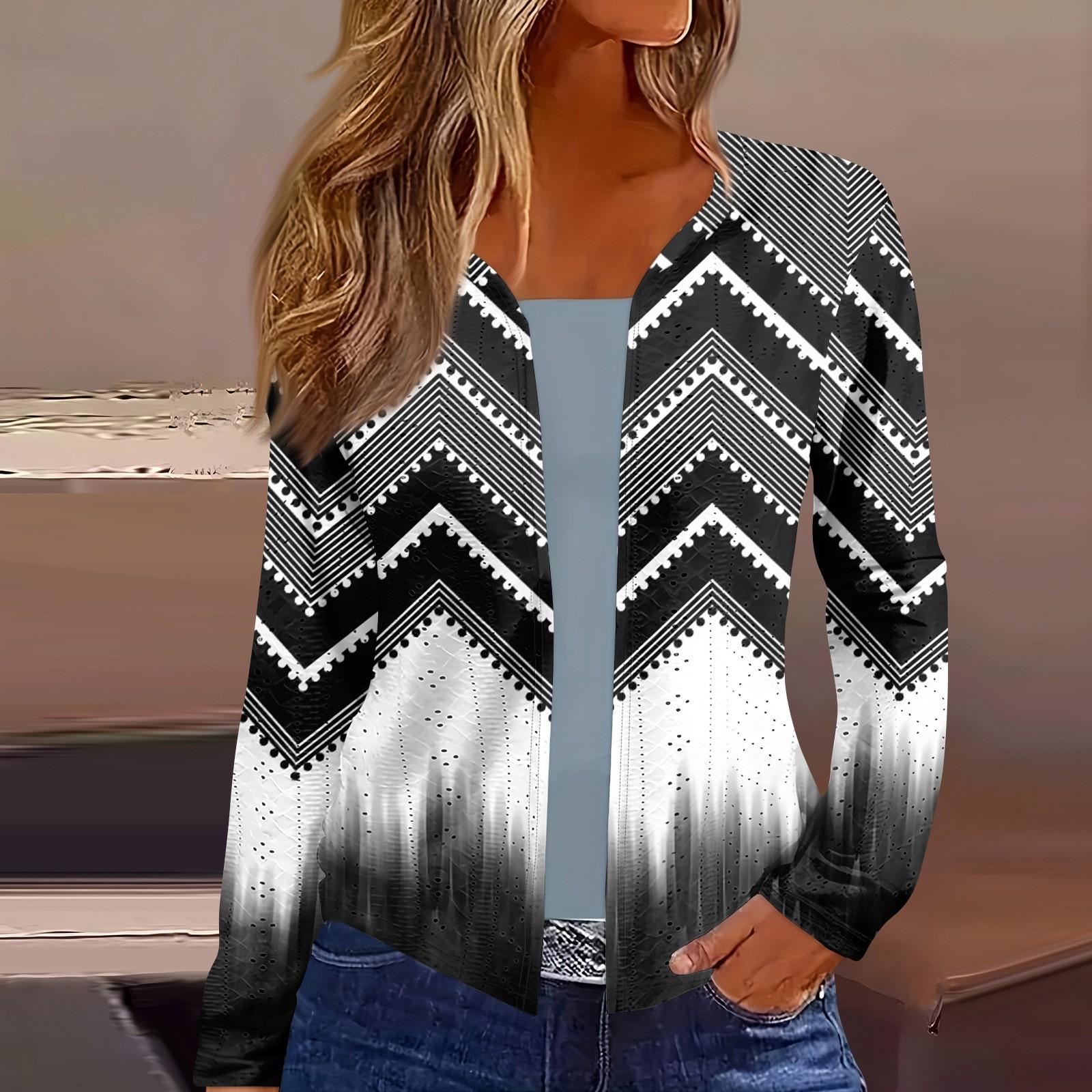 Женский топ с длинным рукавом и принтом — фото 7