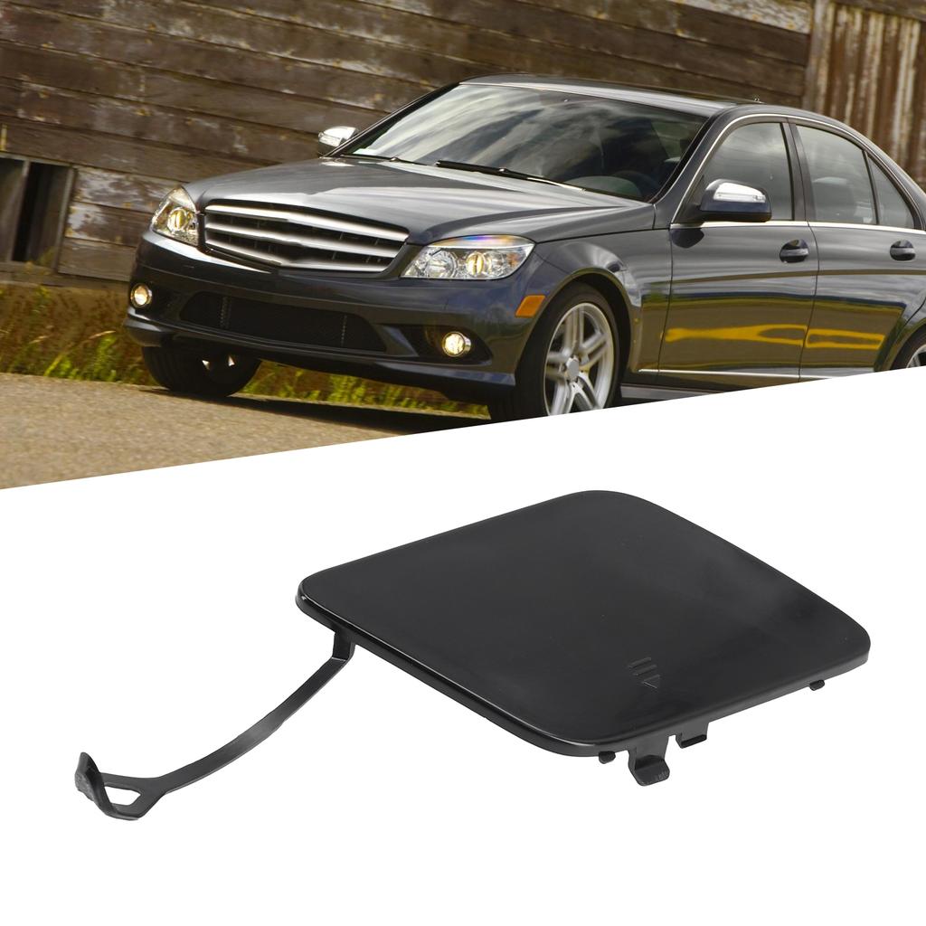 Tow Hook Cover Cap Front Bumper Primed for Mercedes W204 C300 C350 2011 2012 OE Replacement Part Number 2048850426 License Plate Covers Frames 6