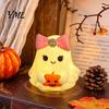 LED Night Light for Party Cute Halloween Ghost/Pumpkin Desktop Decoration, Battery Durable Plastic Operated Nursery with Warm Glow Home Decor