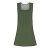 Women's Fashion Casual Square Neck Sleeveless Dress Pleated Tank Dress Print Beach Dresses