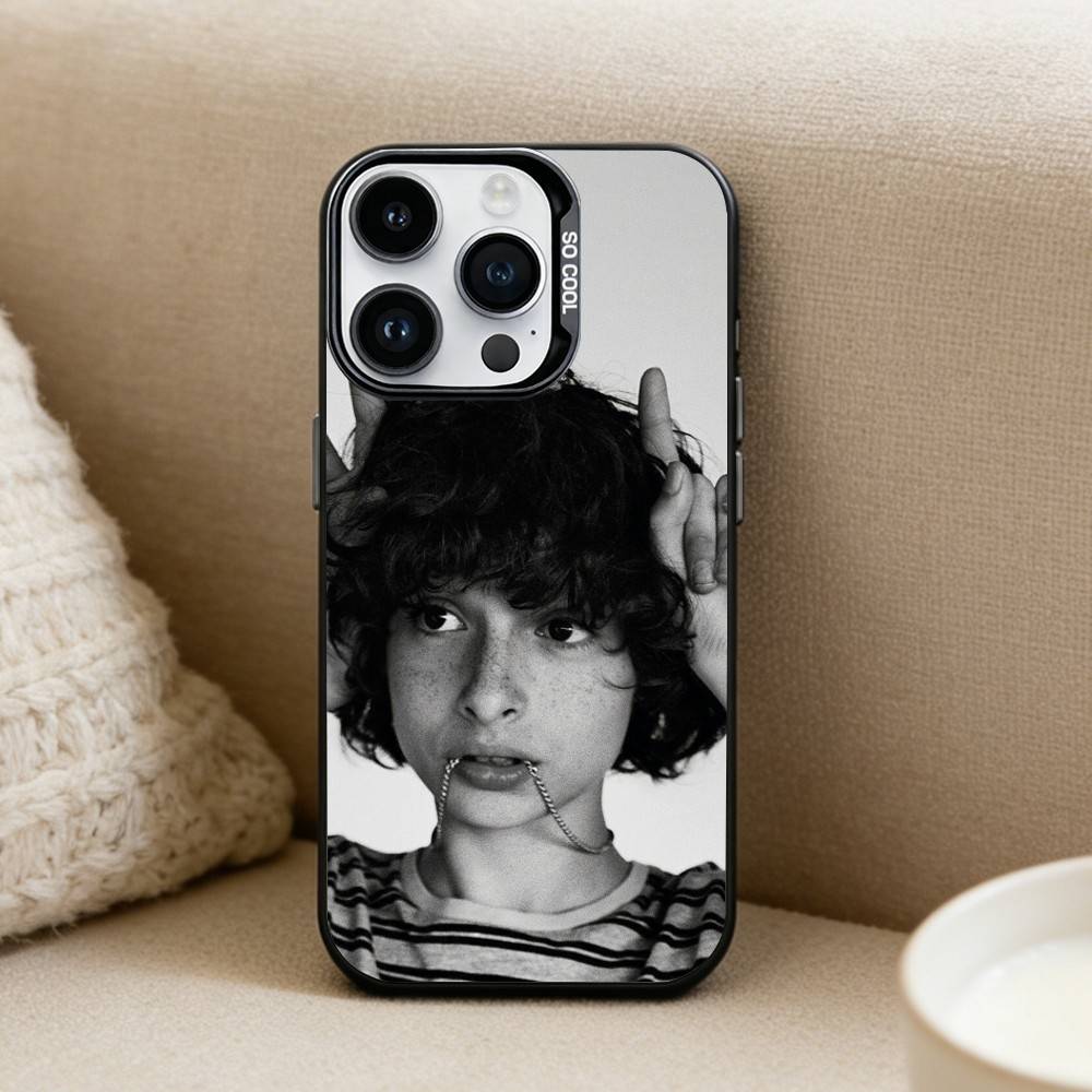 

F-Finn Wolfhard Actor Phone Case For iPhone17, 16,15,14,13,12 Pro Max Black Candy Matte Shockproof Cover iPhone16