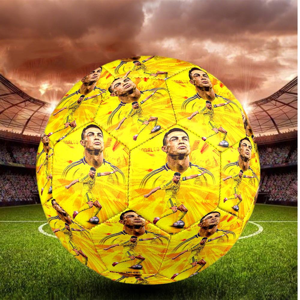 Cristiano Ronaldo Taglia 5 Pallone da Calcio Pallone da Calcio ad Alta Elasticità Per Competizione All'aperto Allenamento Quotidiano Gioco