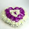 Cemetery Wreath Artificial Memorial Wreath Plastic Loop Silk Cloth Flower 50cm Diameter