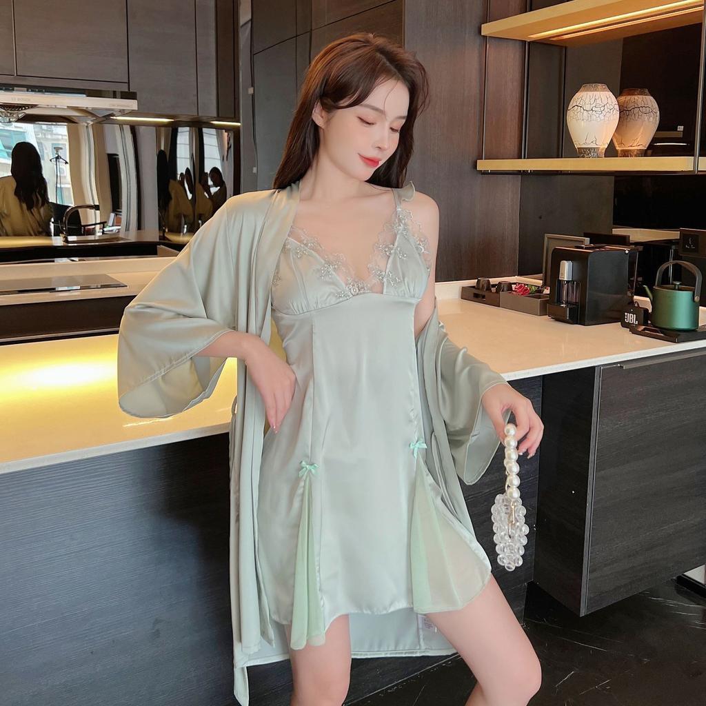 Reine Begierde erste Liebe Brustpolster Träger Nachthemd Damen Sommer Eis Seide Oberfläche sexy rückenfrei Privatzimmer Atmosphäre Pyjama Loungewear