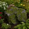 Outdoor Garden Bed Edging Decor Artificial Moss Faux Landscape Stone Fake Realistic Boulder Light