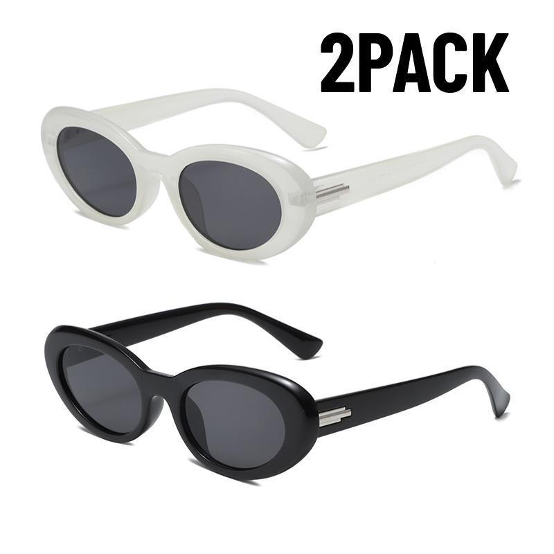 2PACK Cat Eye Sunglasses for Women Eyewear Fashion SunGlasses Man Outdoor Cycling Goggles Vintage Occhiali Da Sole Da Uomo UV400